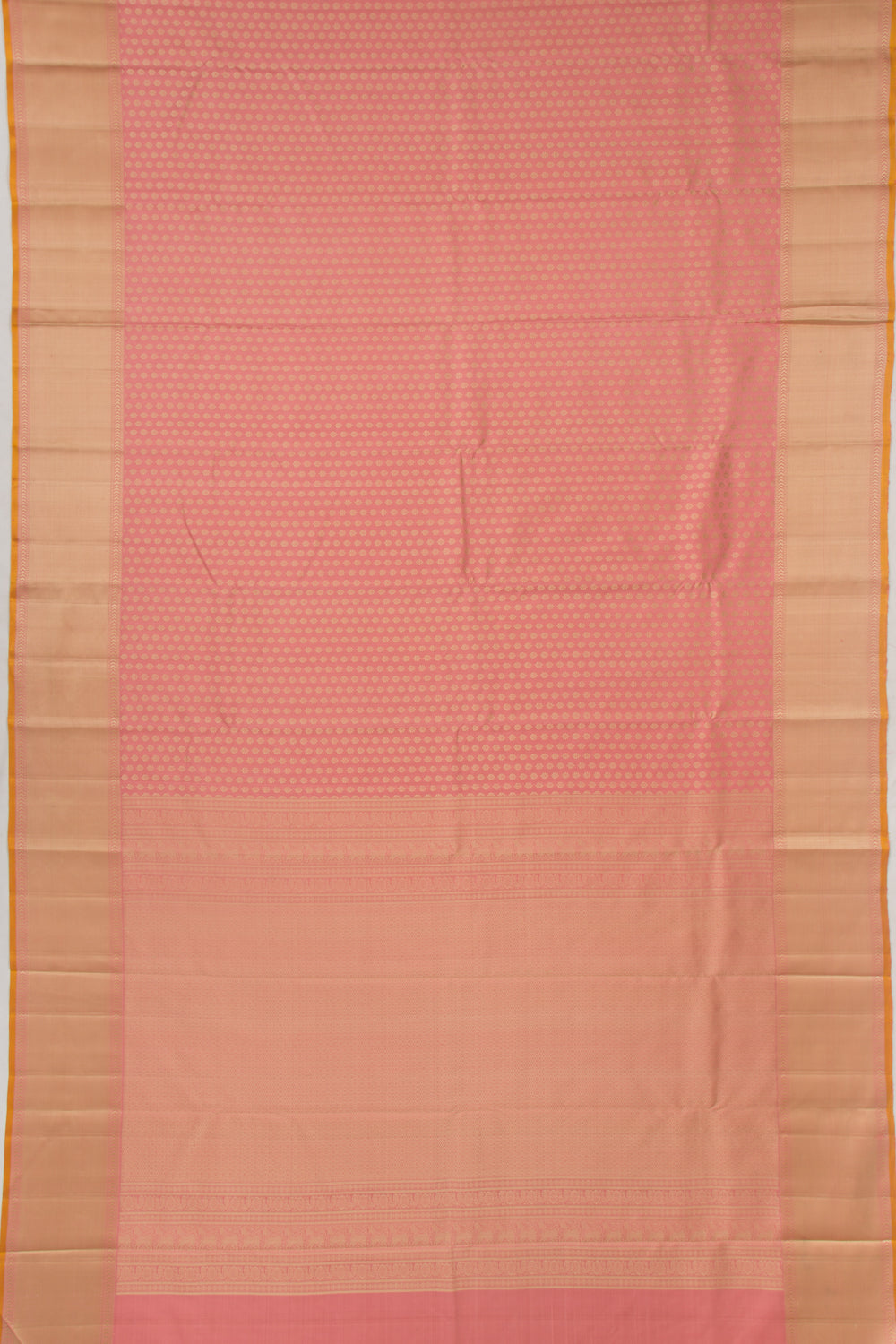 Kanchipuram Silk Brocade Peach Saree