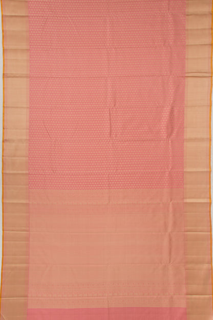 Kanchipuram Silk Brocade Peach Saree