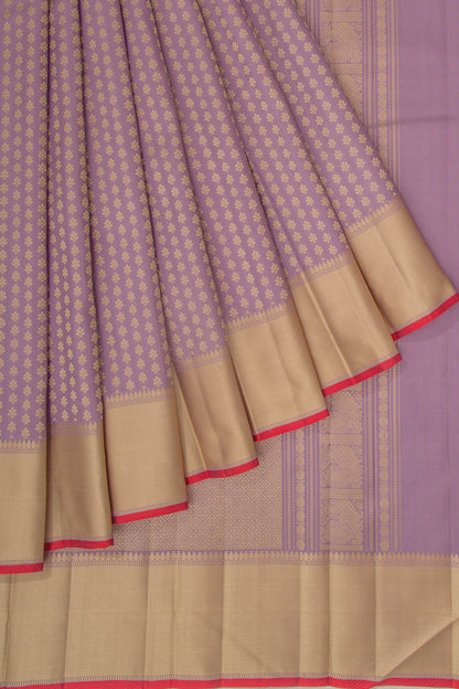 Kanchipuram Silk Brocade Lavender Saree