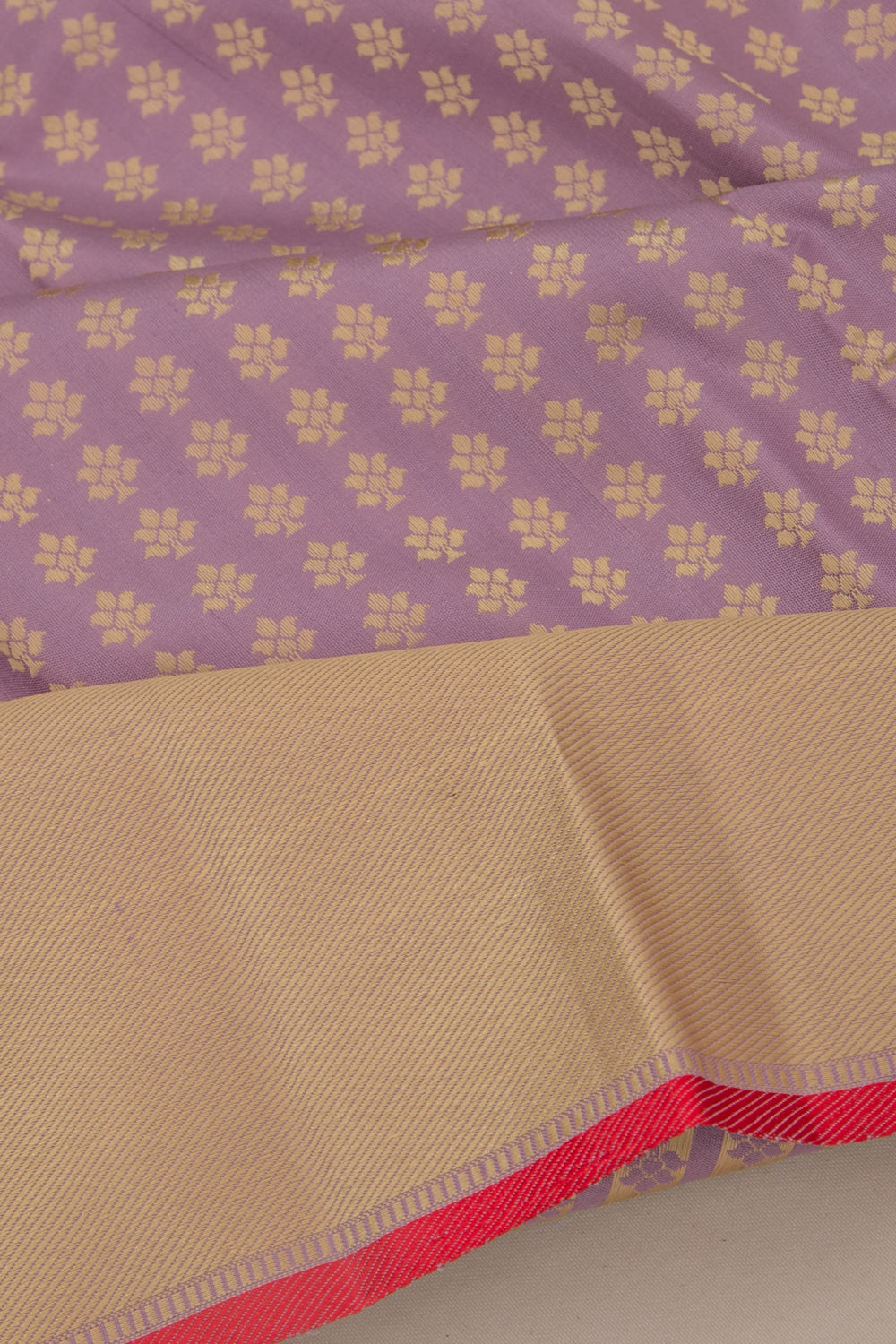 Kanchipuram Silk Brocade Lavender Saree