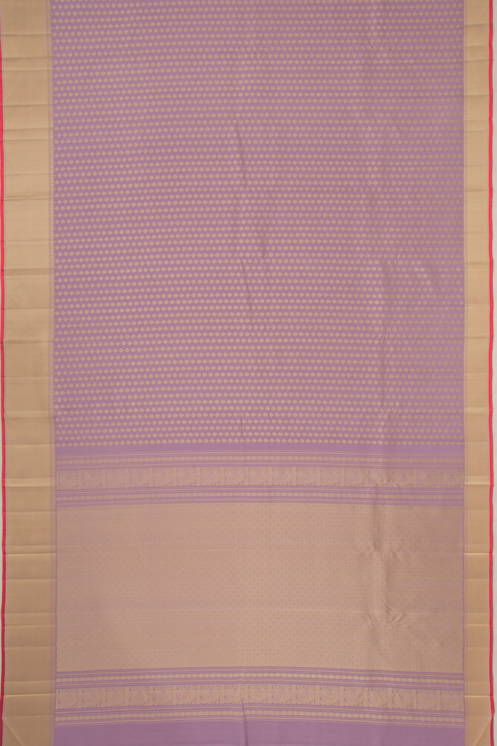 Kanchipuram Silk Brocade Lavender Saree