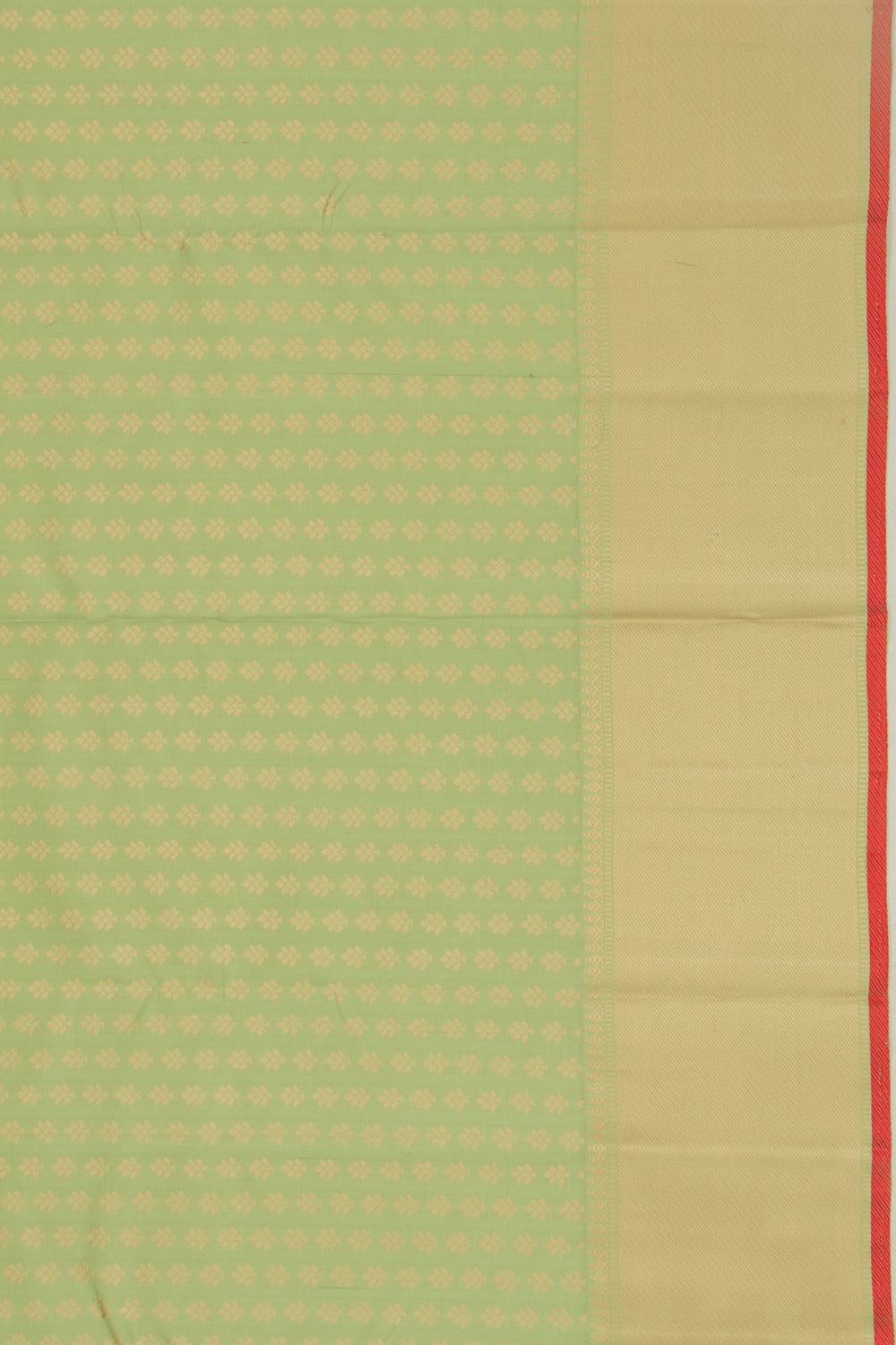 Kanchipuram Silk Brocade Pista Green Saree