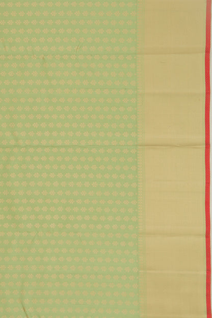 Kanchipuram Silk Brocade Pista Green Saree