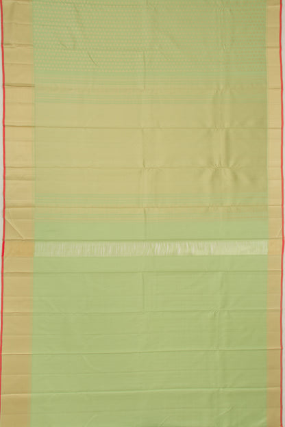 Kanchipuram Silk Brocade Pista Green Saree
