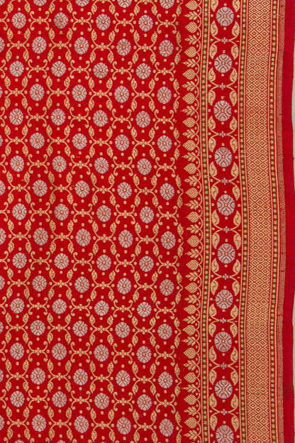 Banarasi Silk Kadwa Real Zari Red Saree