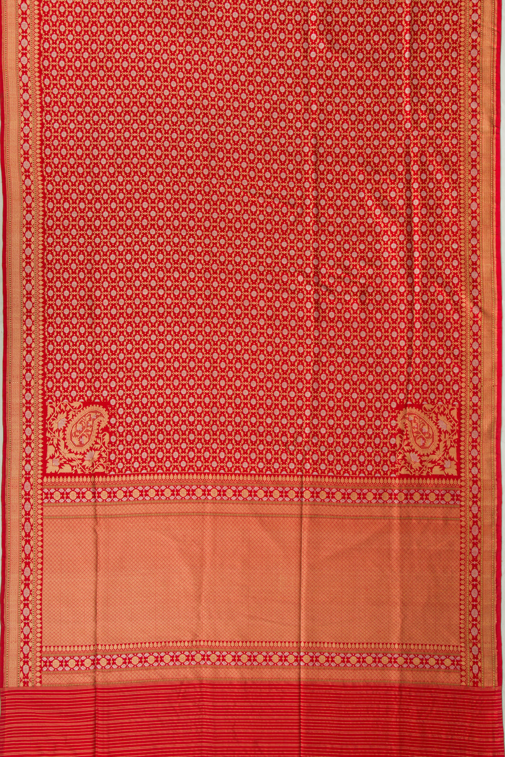 Banarasi Silk Kadwa Real Zari Red Saree