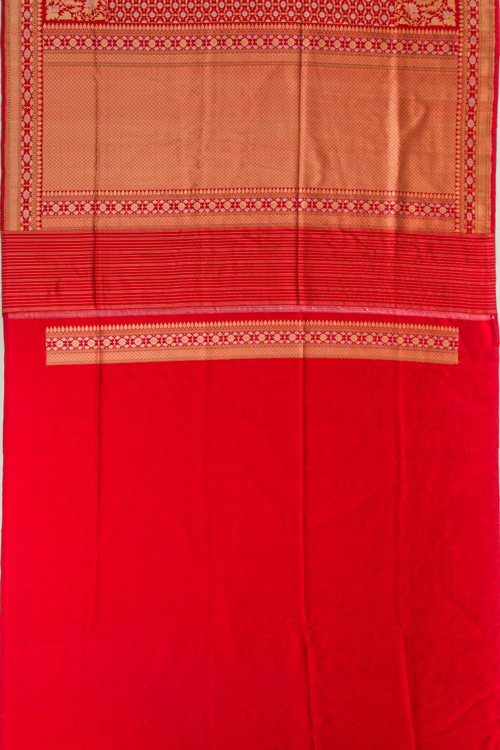 Banarasi Silk Kadwa Real Zari Red Saree