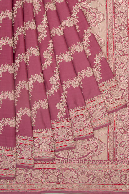 Banarasi Silk Jaal Pink Saree
