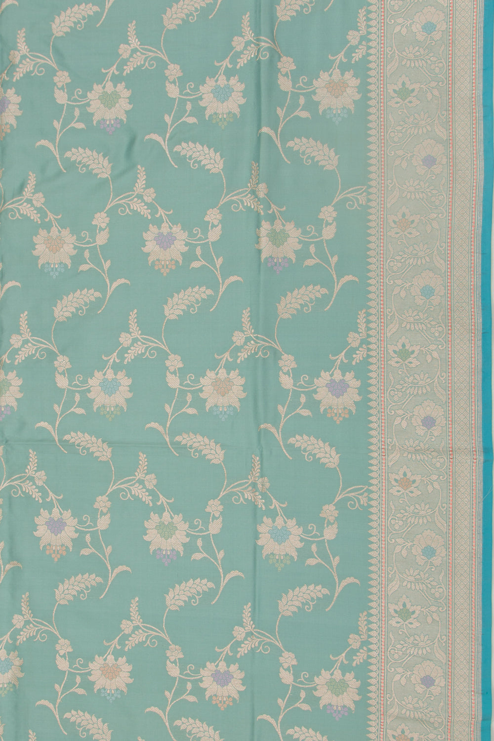 Banarasi Silk Jaal Pastel Green Saree