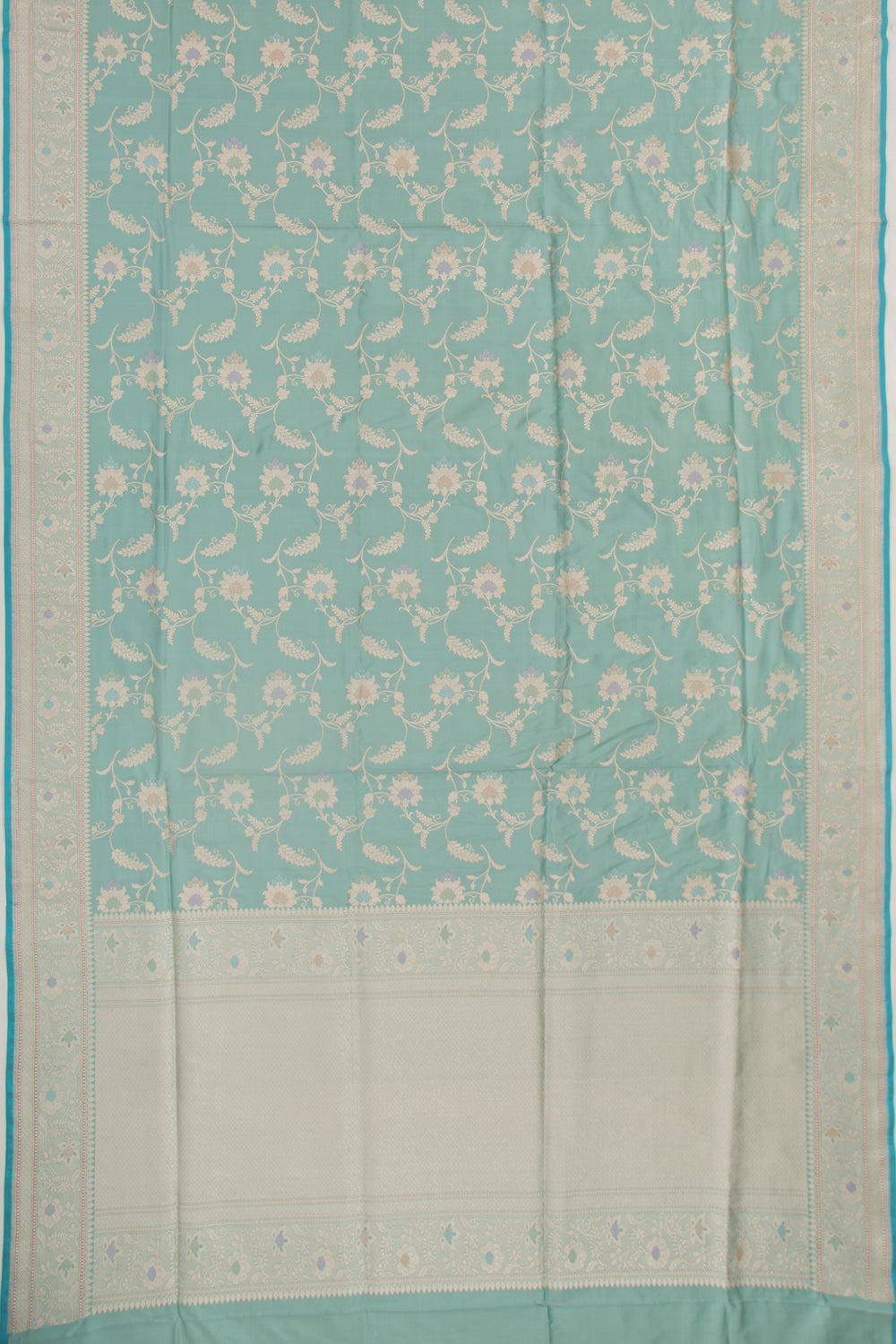 Banarasi Silk Jaal Pastel Green Saree