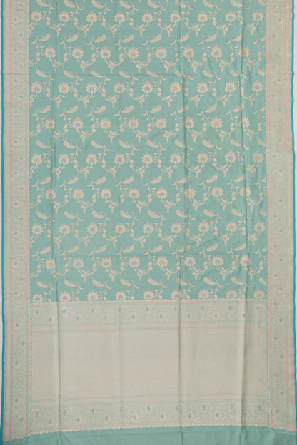 Banarasi Silk Jaal Pastel Green Saree