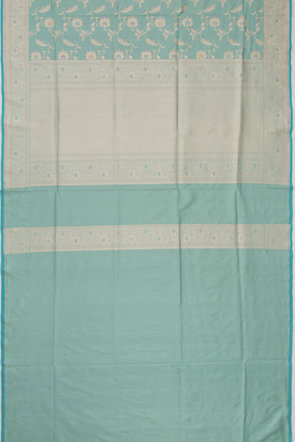 Banarasi Silk Jaal Pastel Green Saree