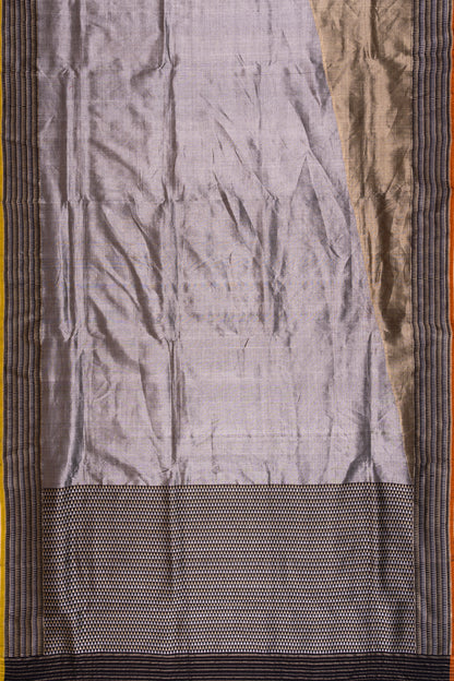Kanchipuram Silk Tissue Plain Grey Saree