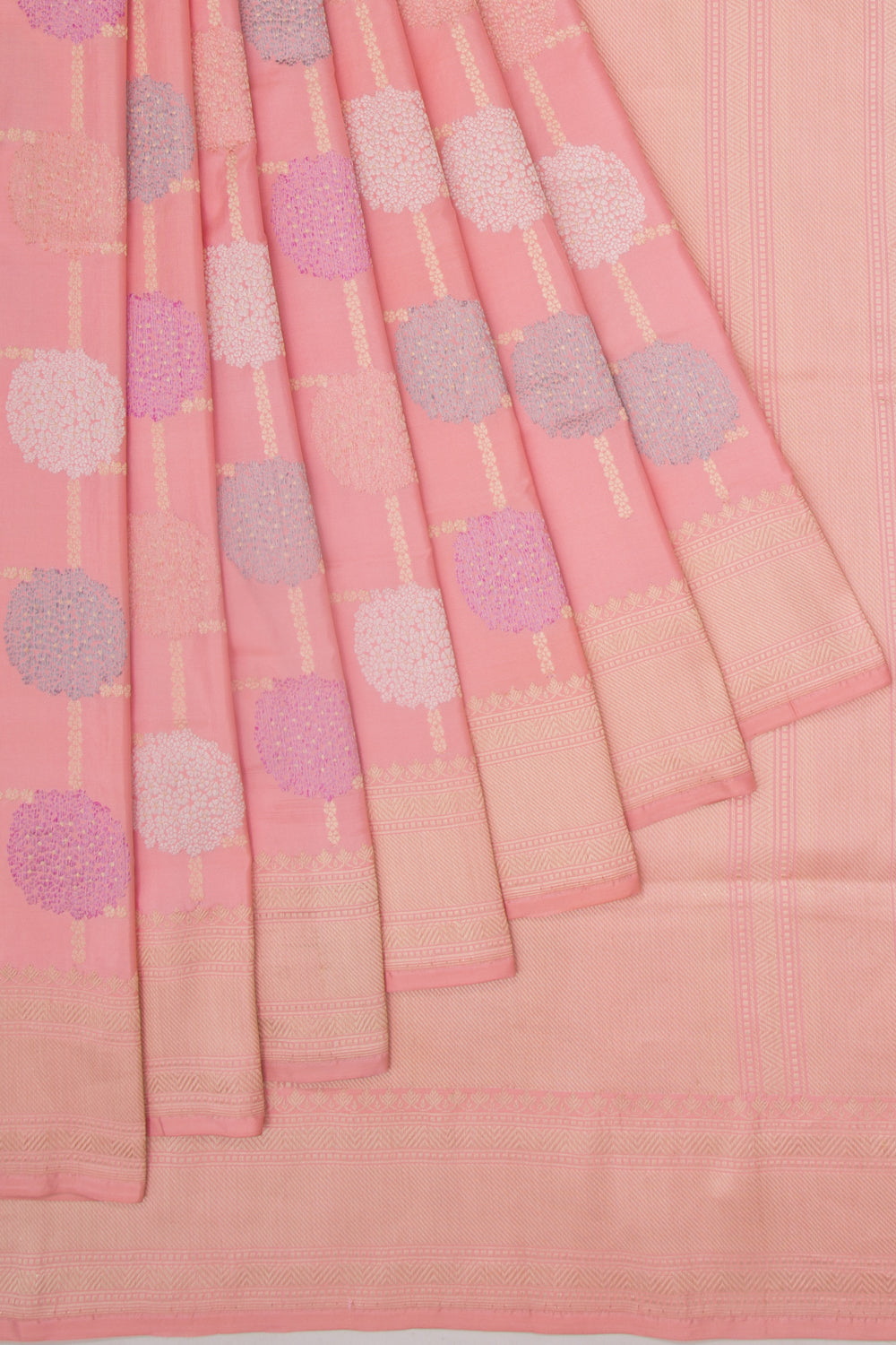 Banarasi Silk Brocade Pink Saree