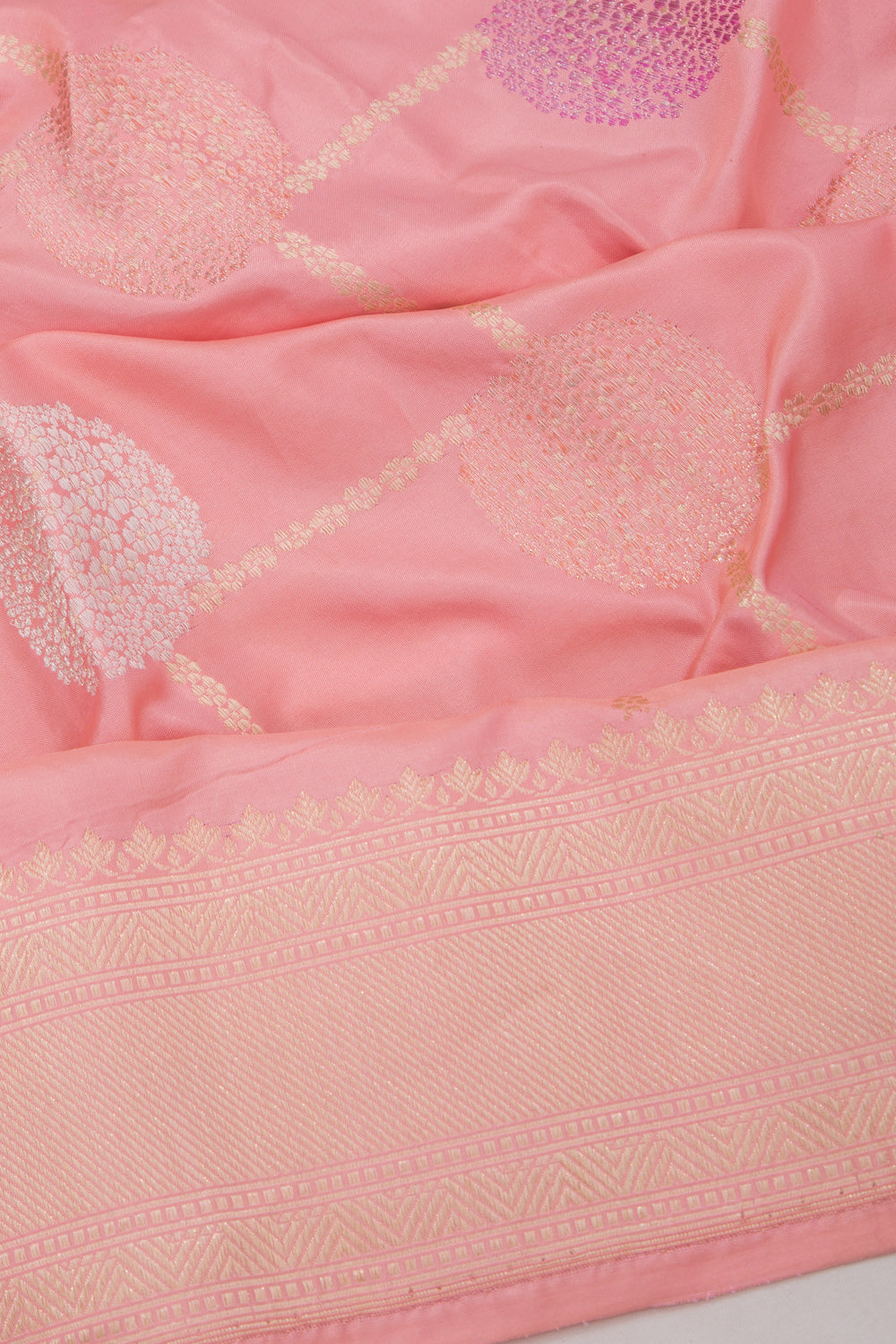Banarasi Silk Brocade Pink Saree