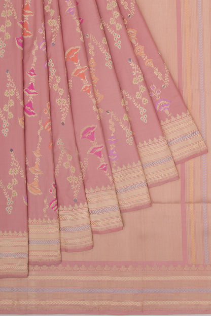 Banarasi Silk Jaal Pink Saree