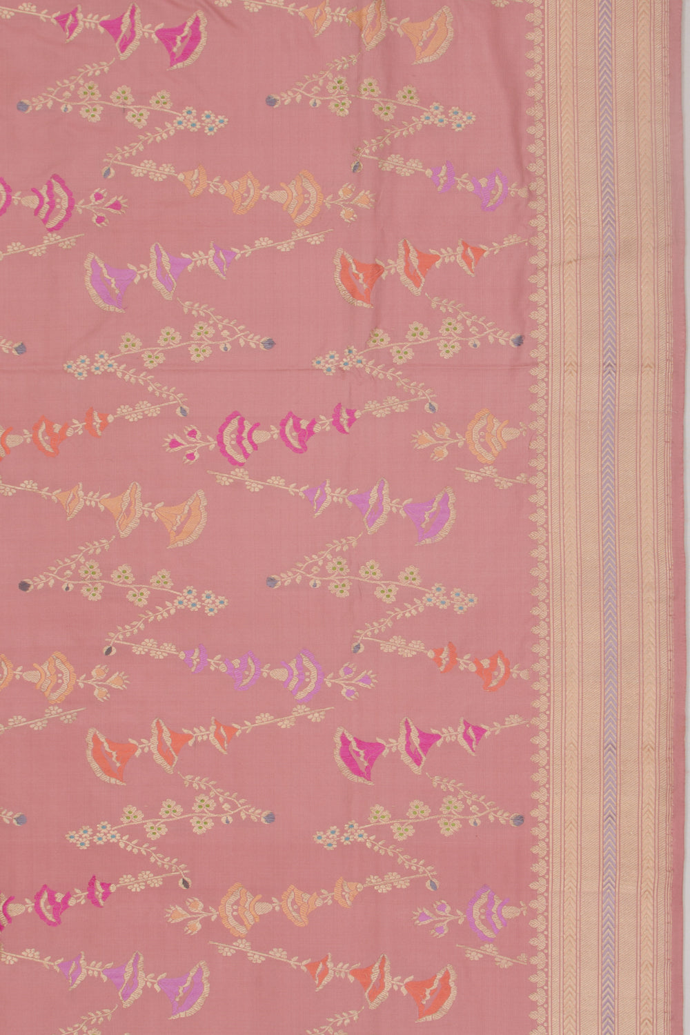 Banarasi Silk Jaal Pink Saree