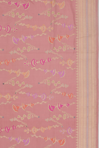 Banarasi Silk Jaal Pink Saree