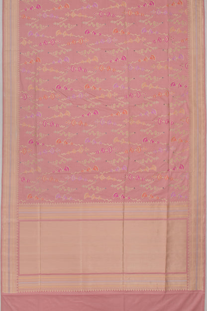 Banarasi Silk Jaal Pink Saree