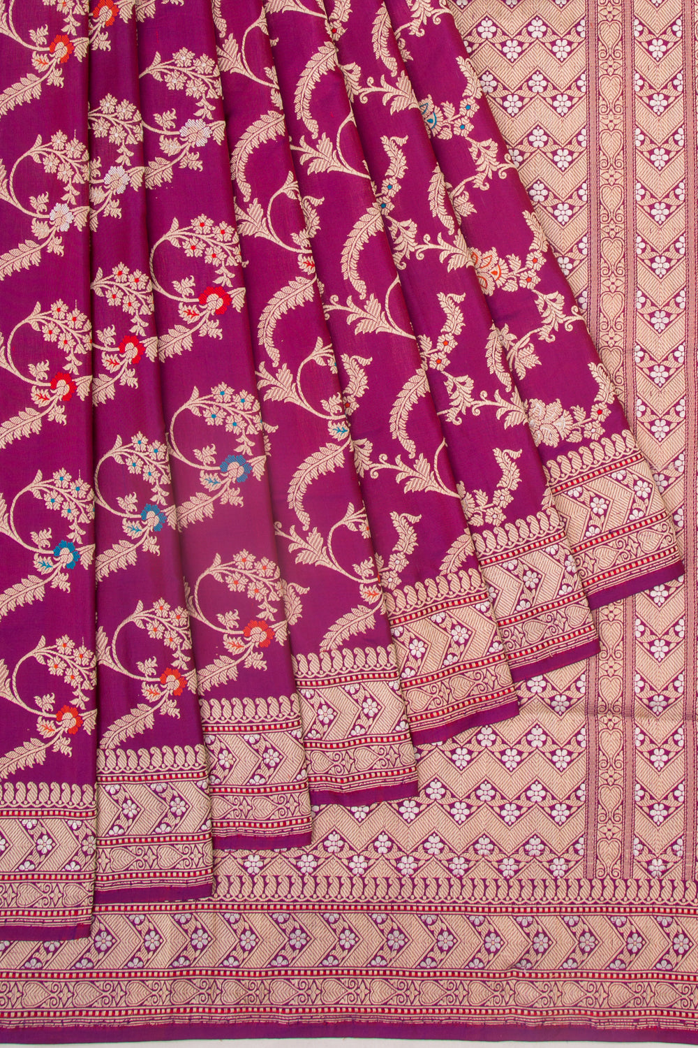 Banarasi Silk Jaal Purple Saree