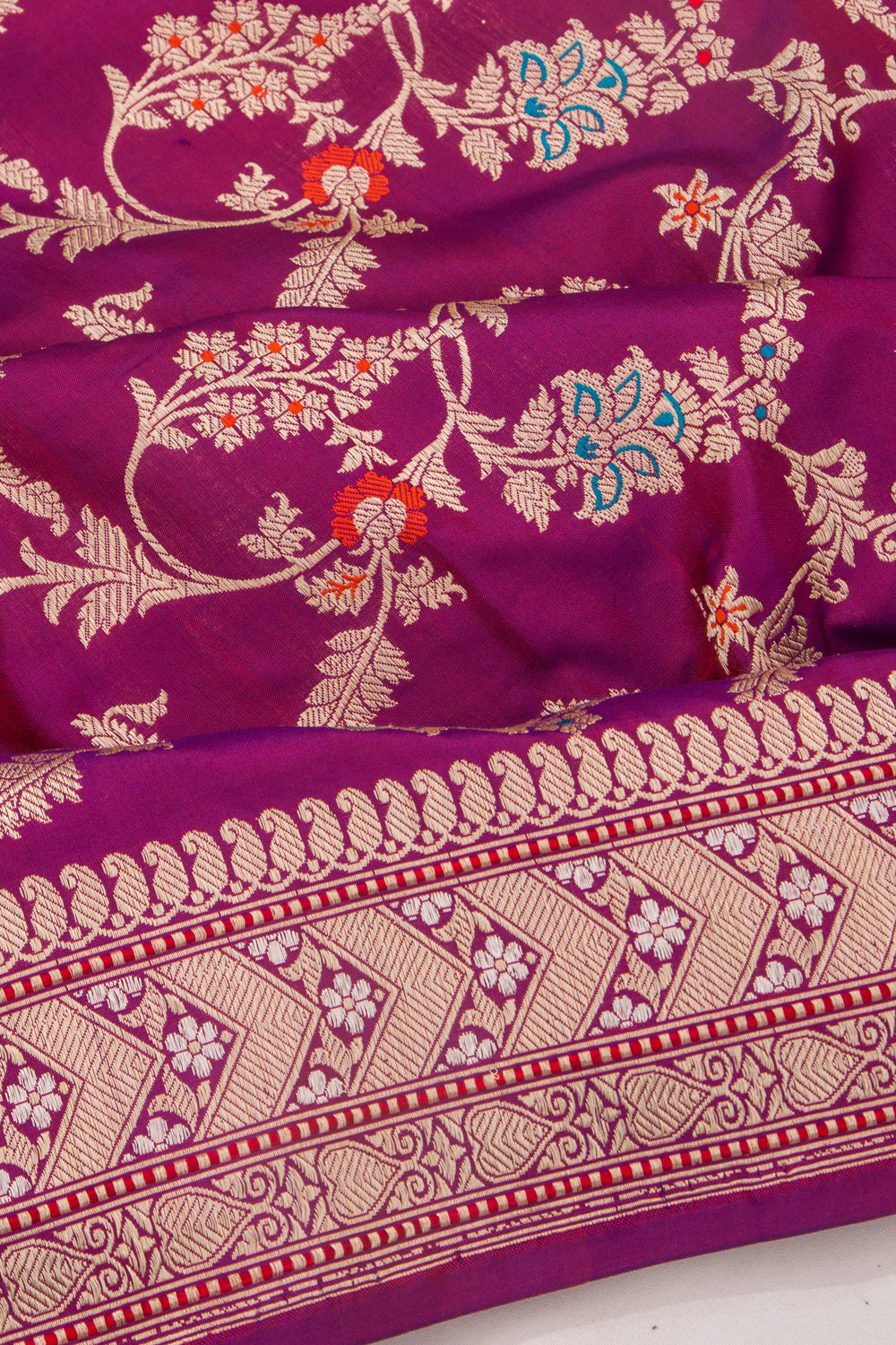 Banarasi Silk Jaal Purple Saree