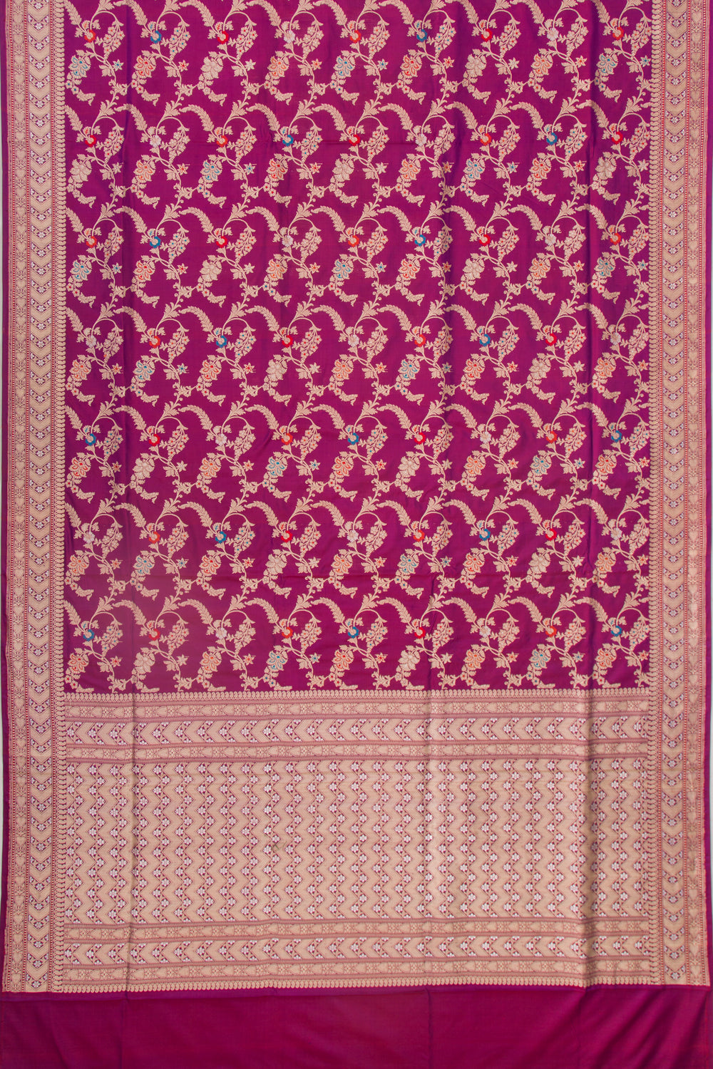 Banarasi Silk Jaal Purple Saree