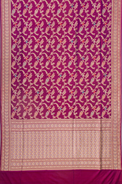 Banarasi Silk Jaal Purple Saree