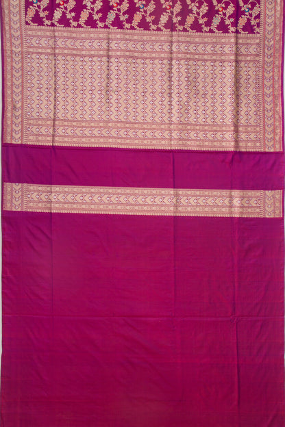 Banarasi Silk Jaal Purple Saree