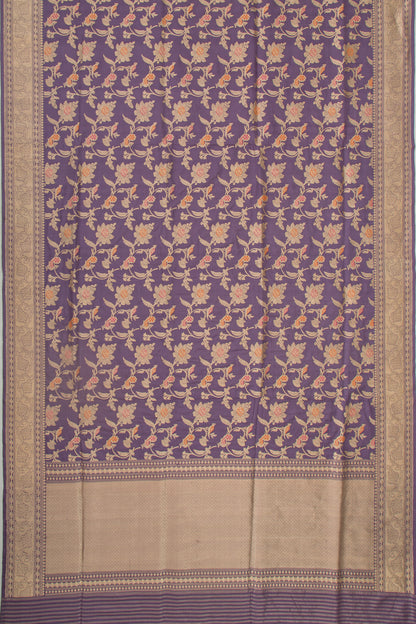 Banarasi Silk Jaal Lilac Saree
