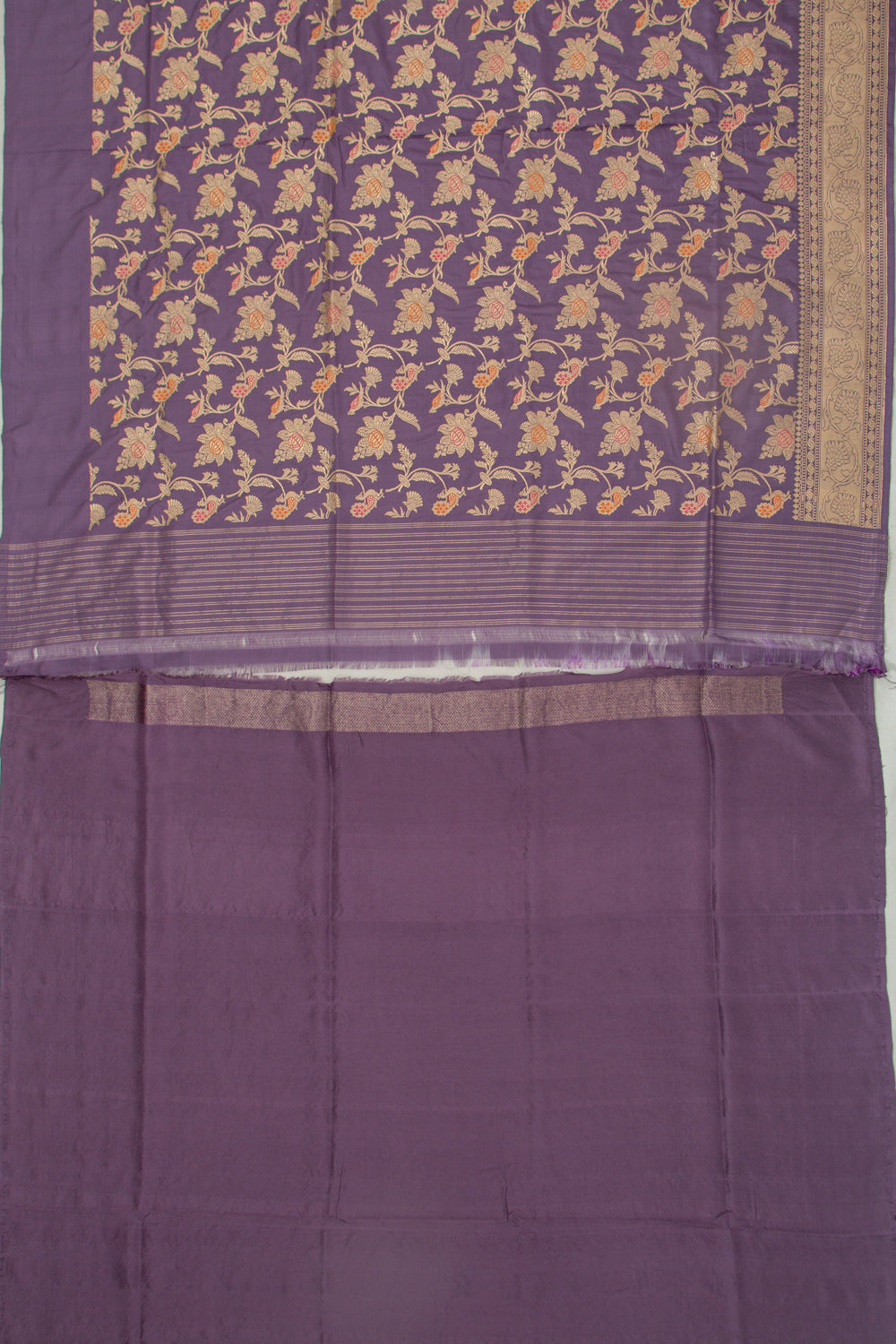 Banarasi Silk Jaal Lilac Saree