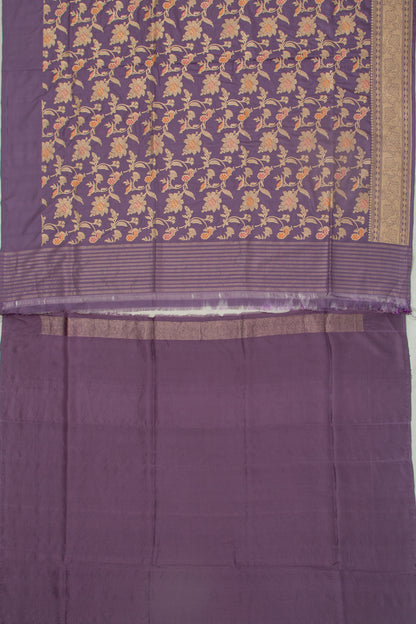 Banarasi Silk Jaal Lilac Saree