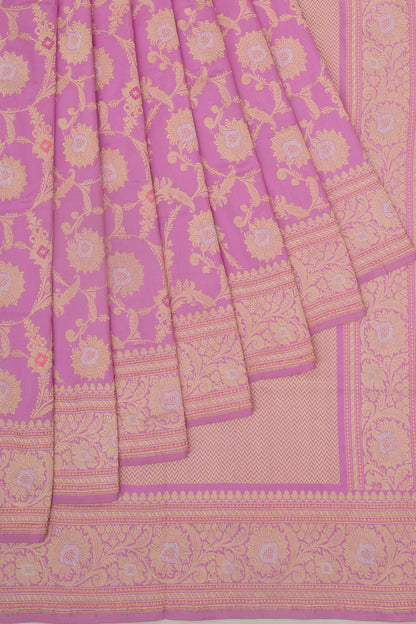 Banarasi Silk Jaal Pink Saree