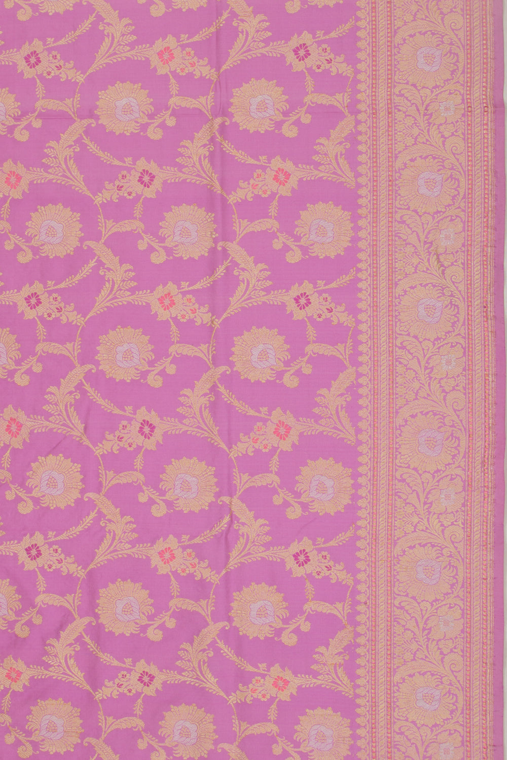 Banarasi Silk Jaal Pink Saree