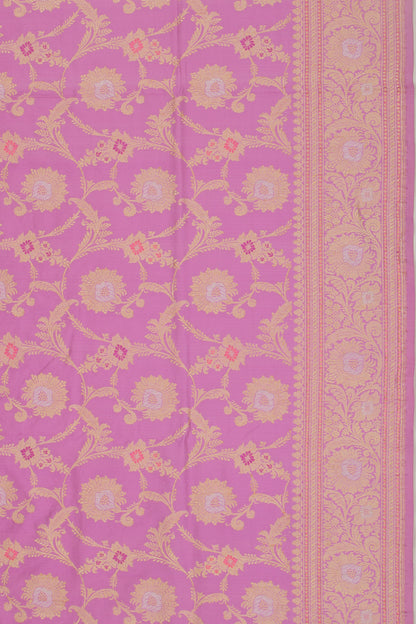 Banarasi Silk Jaal Pink Saree