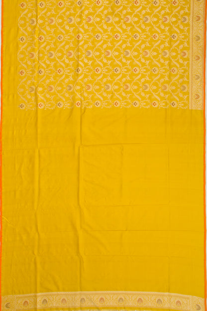 Banarasi Silk Jaal Yellow Saree
