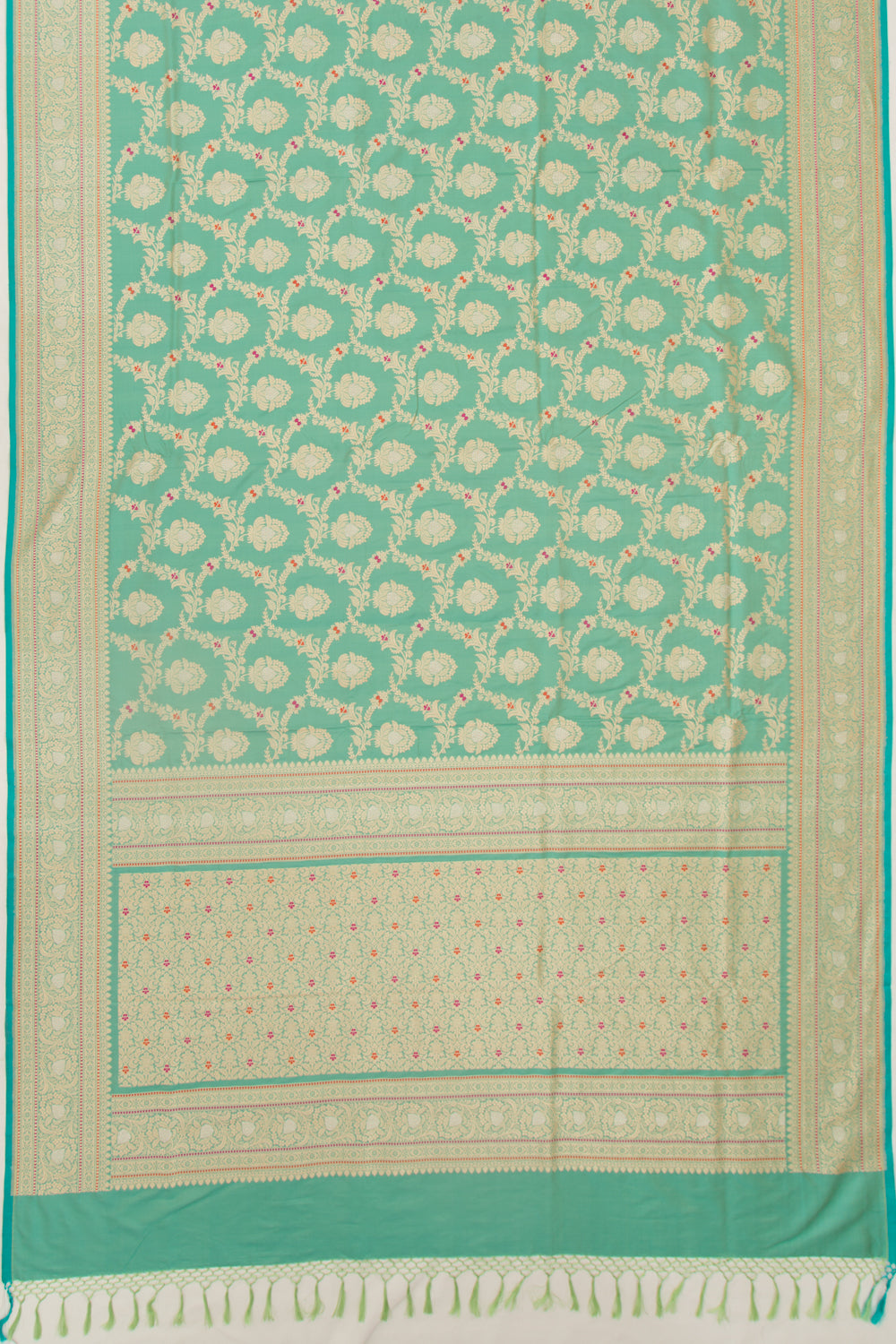 Banarasi Silk Jaal Sea Green Saree