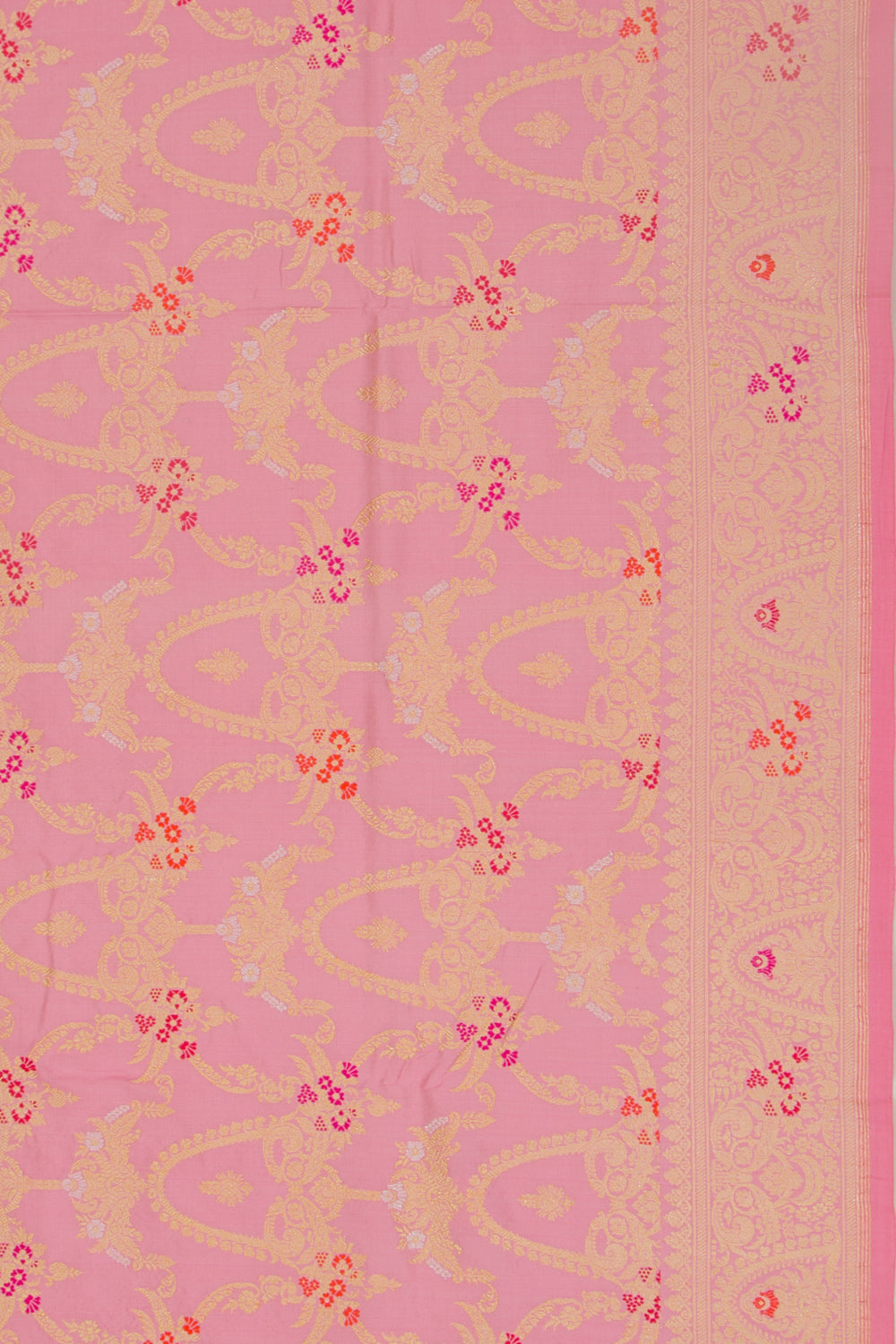 Banarasi Silk Jaal Pink Saree