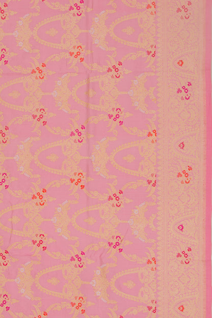 Banarasi Silk Jaal Pink Saree