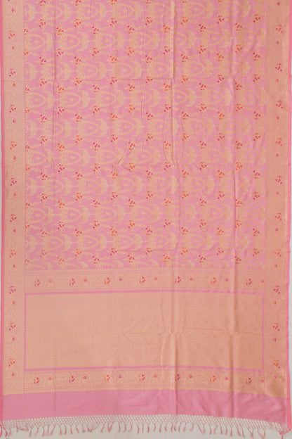 Banarasi Silk Jaal Pink Saree