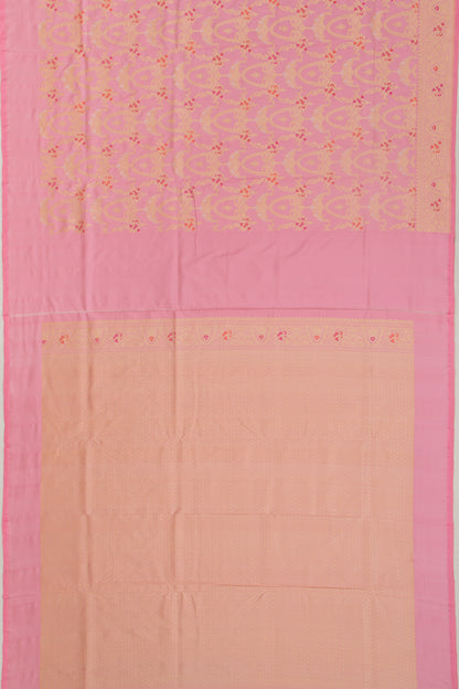 Banarasi Silk Jaal Pink Saree