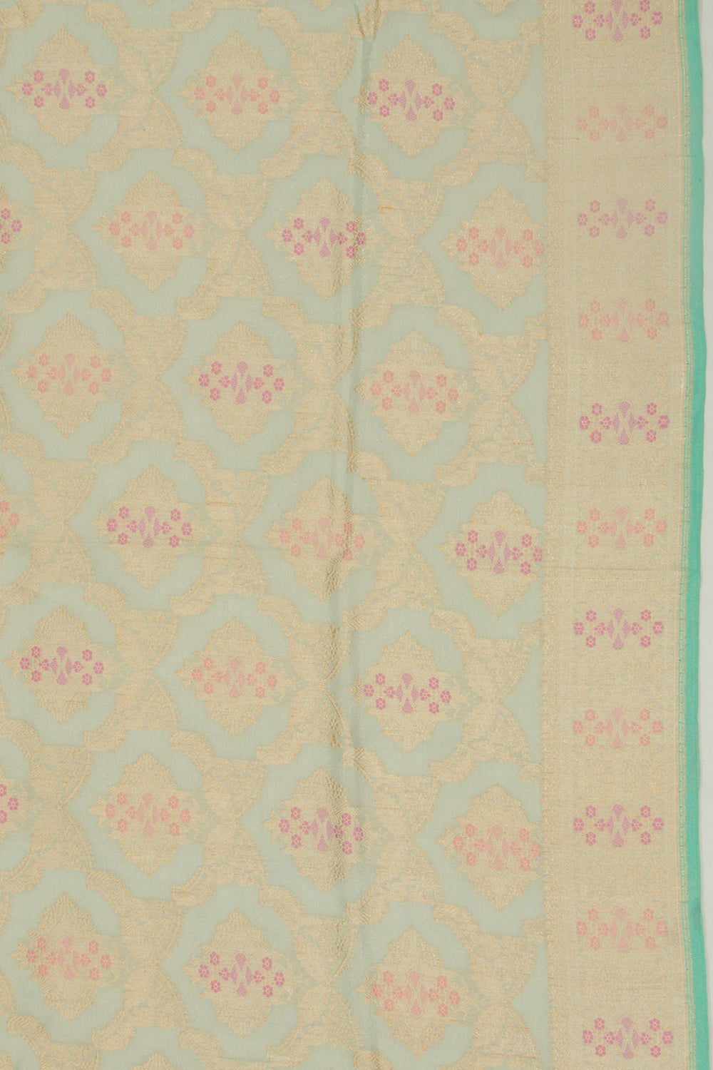 Banarasi Kora Organza Jaal And Butta Green Saree