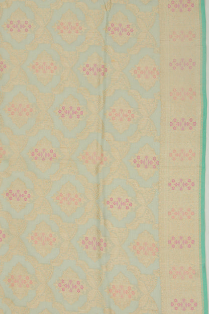 Banarasi Kora Organza Jaal And Butta Green Saree