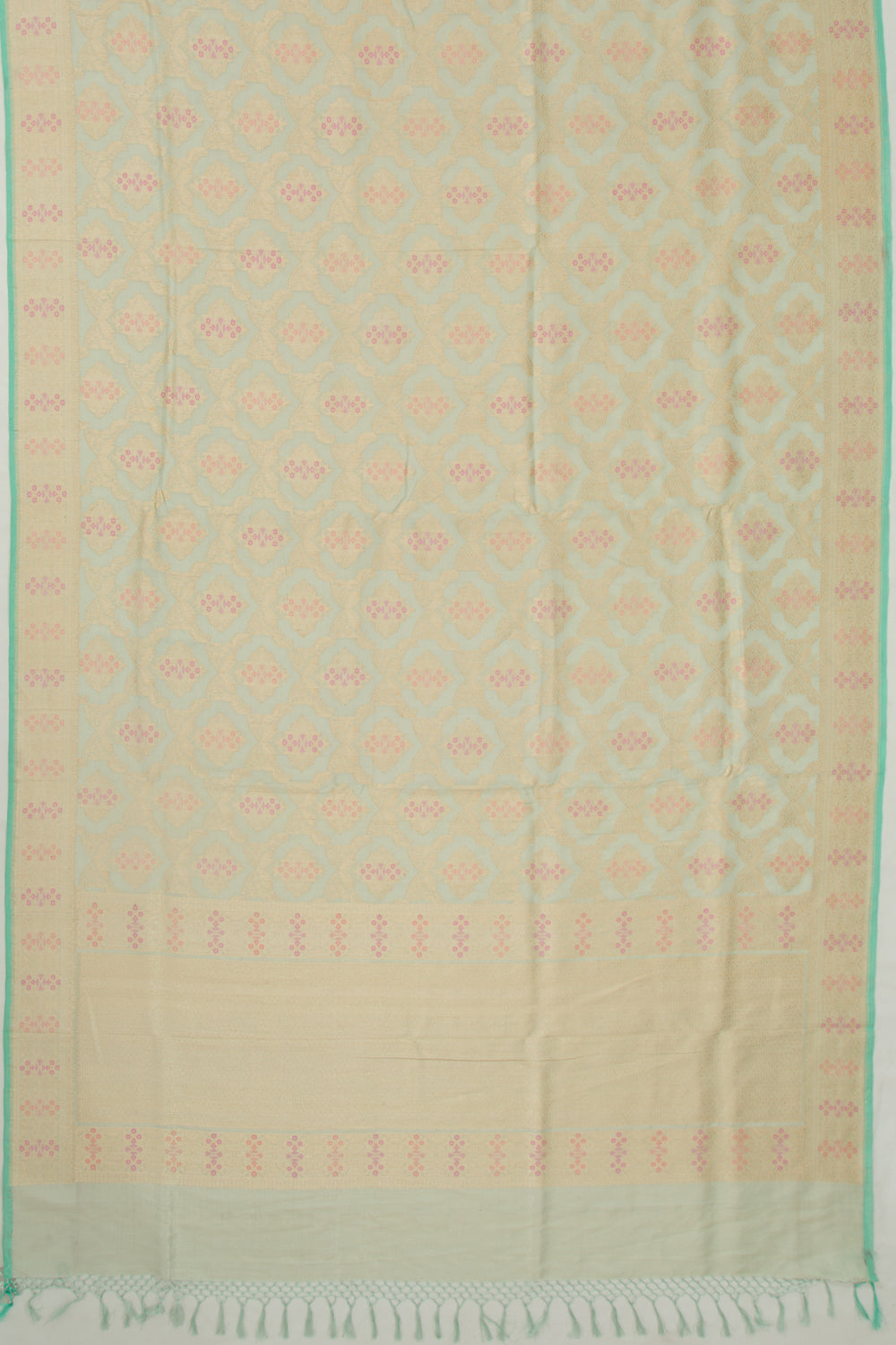 Banarasi Kora Organza Jaal And Butta Green Saree