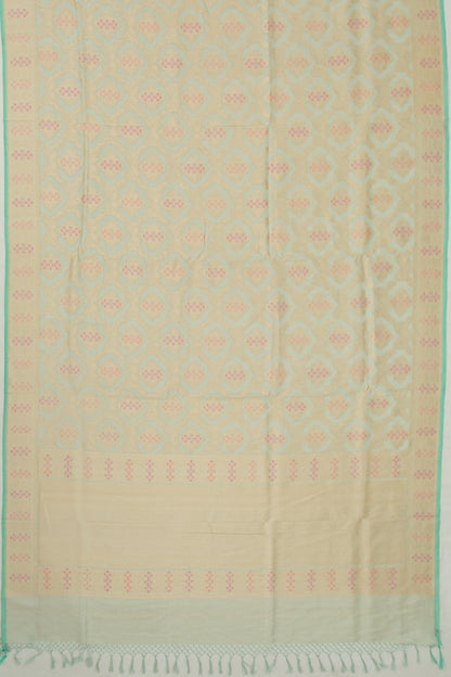 Banarasi Kora Organza Jaal And Butta Green Saree