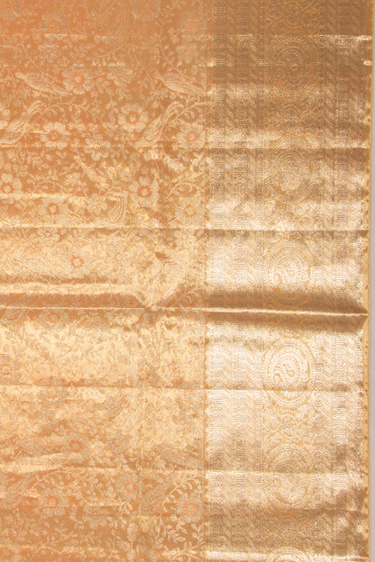 Taranga Kanchi Silk Tissue Brocade Orange Saree
