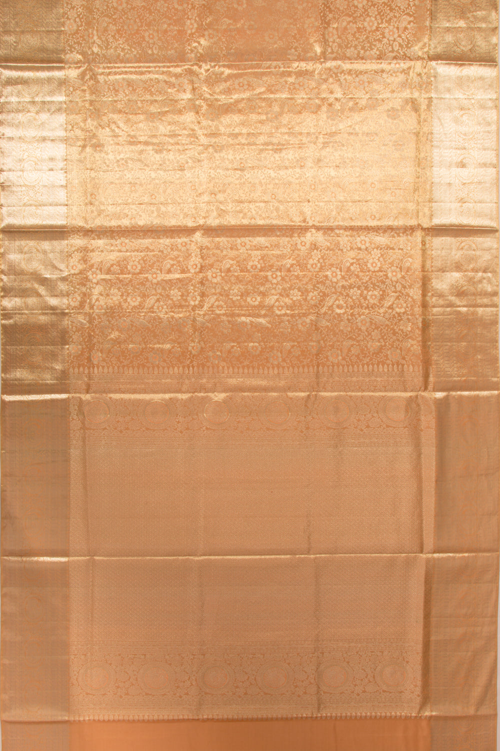 Taranga Kanchi Silk Tissue Brocade Orange Saree