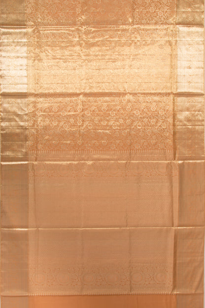 Taranga Kanchi Silk Tissue Brocade Orange Saree