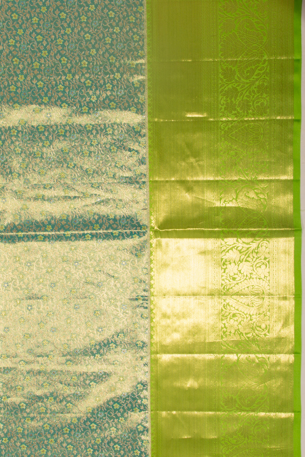 Taranga Kanchi Silk Tissue Brocade Blue Saree