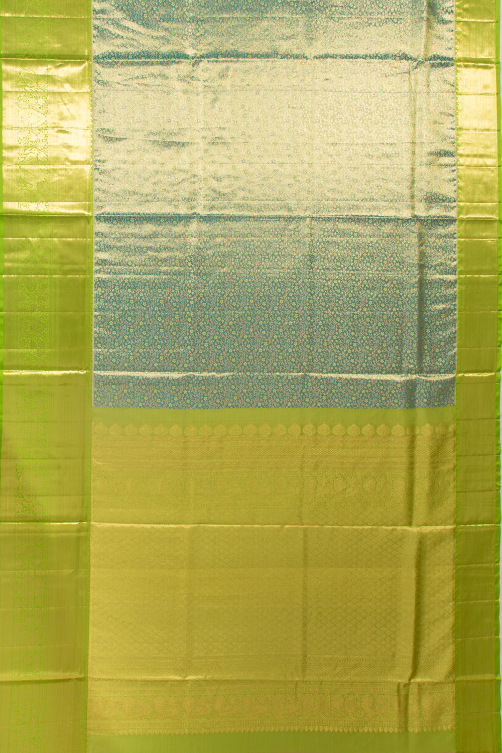 Taranga Kanchi Silk Tissue Brocade Blue Saree