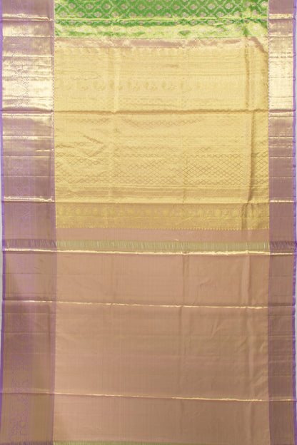 Taranga Kanchi Silk Tissue Jaal And Butta Green Saree